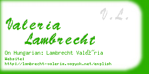 valeria lambrecht business card